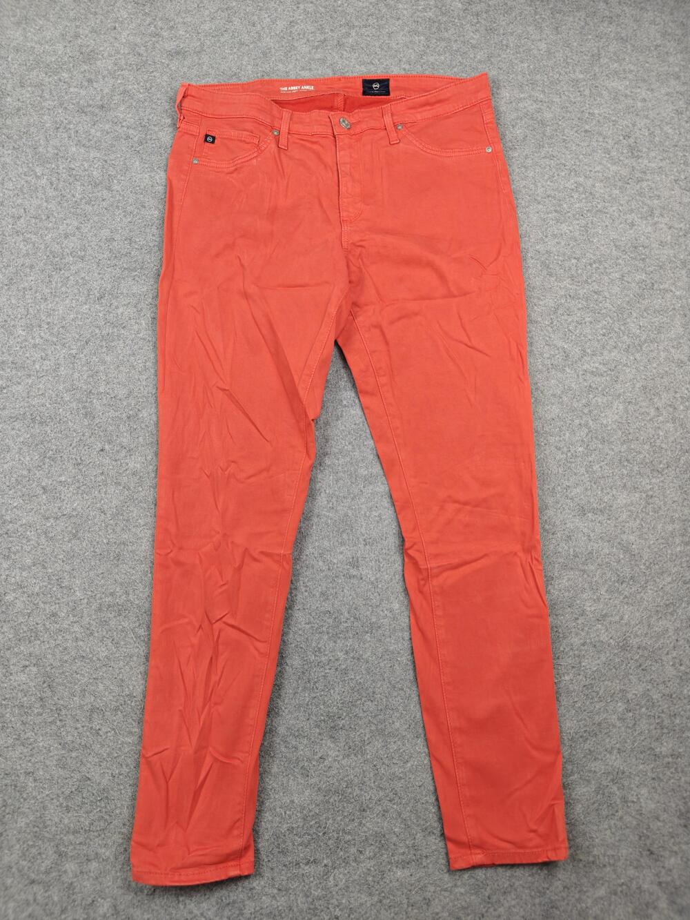 Adriano Goldschmied Jeans Womens 30 Orange Abbey Ankle Skinny Mid-Rise